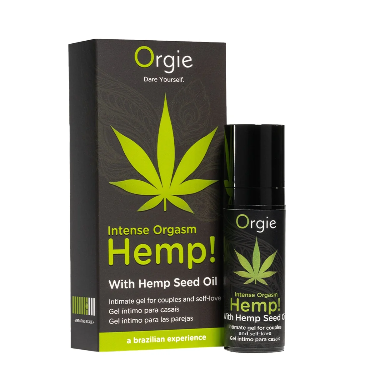 Збуджувальний гель для пар Orgie Hemp! Intense Orgasm,, тепло-холод, ефект сильної вібрації