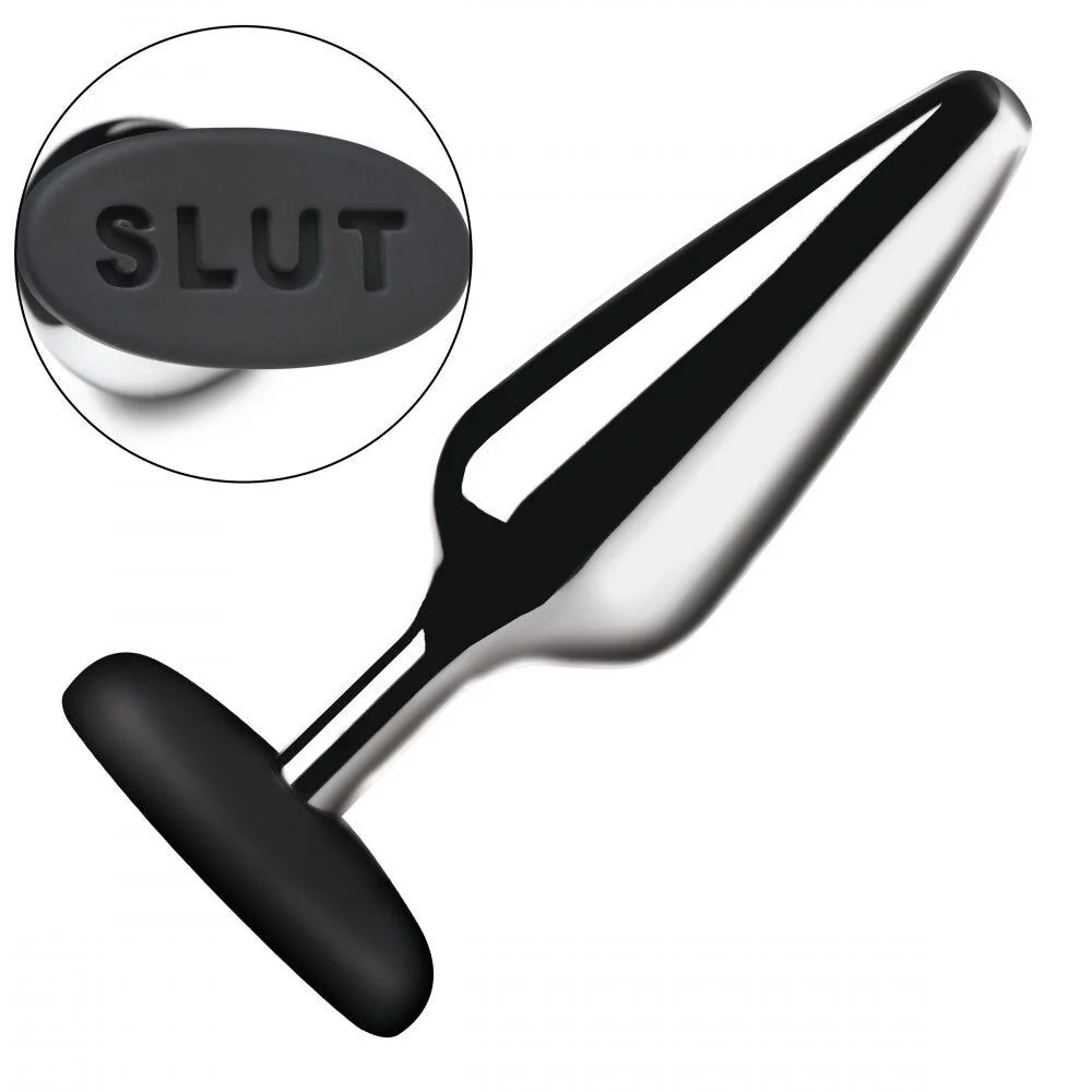 Анальна пробка Master Series Butt Slut Metal & Silicone Butt Plug - Silver