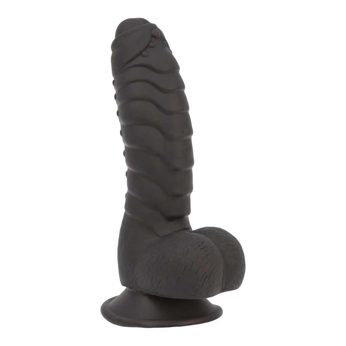 Фалоімітатор ADDICTION Ben 7" Dildo With Balls Black, віброкуля в подарунок