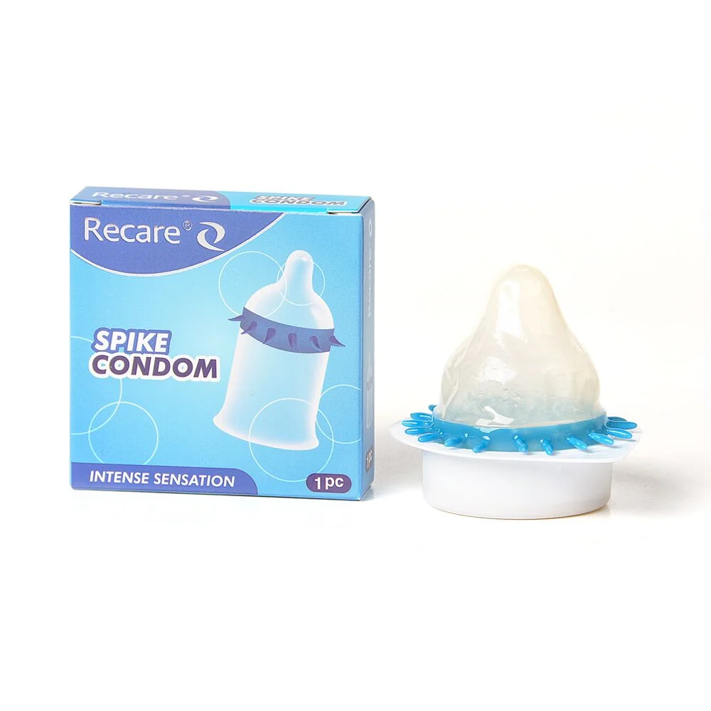 Насадка на член Recare Spike Condom Blue (презерватив з шипами)