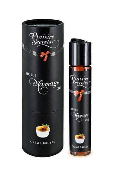 Масажна олія Plaisirs Secrets Creme Brulee з афродизіаками їстівна, подарункове паковання