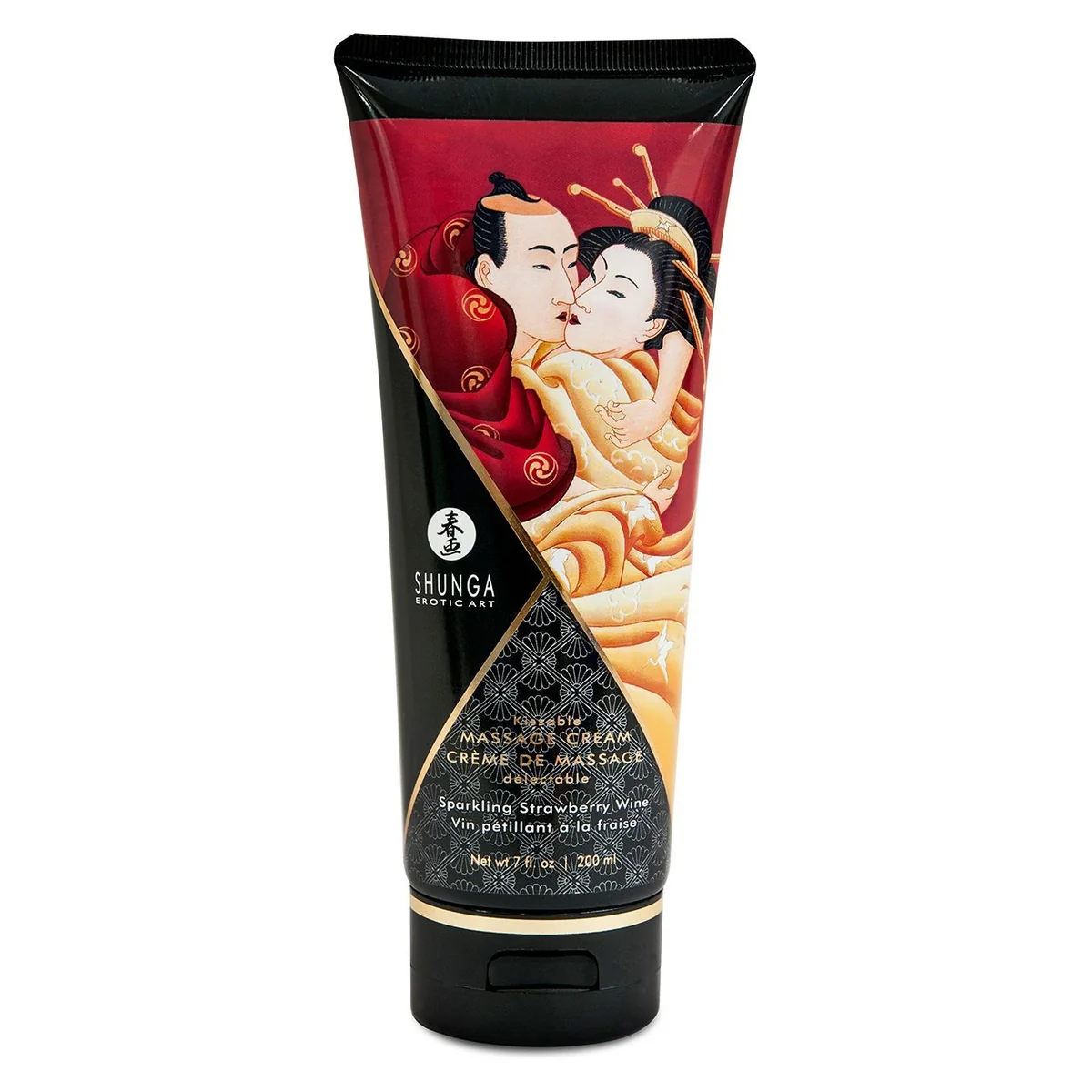 Їстівний масажний крем Shunga Kissable Massage Cream – Sparkling Strawberry Wine