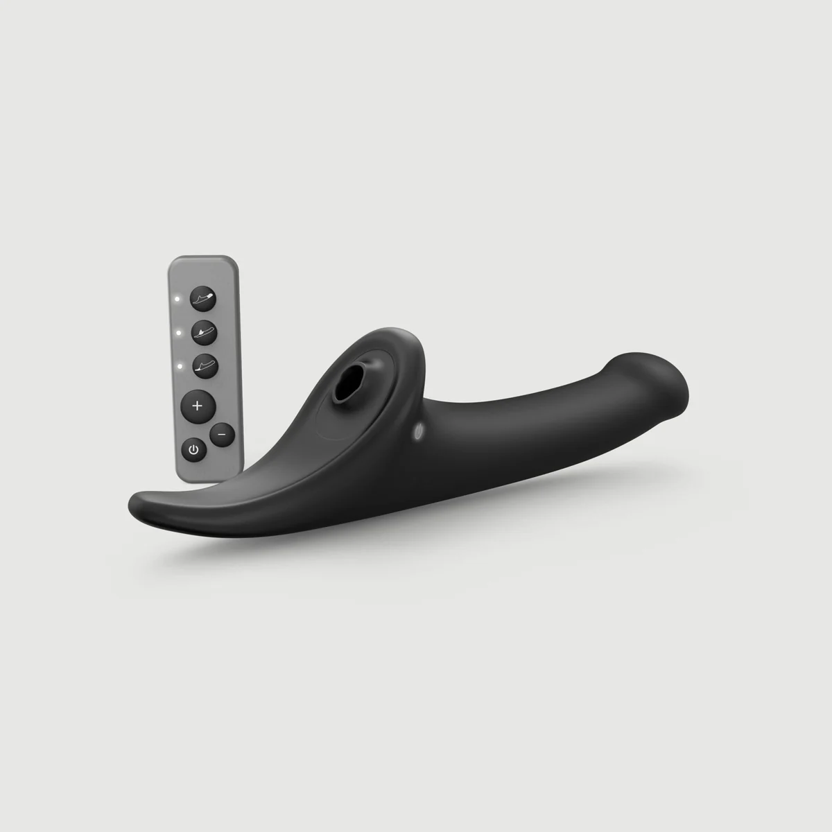 Вібронасадка для страпону з вакуумною стимуляцією Strap-On-Me Multi Orgasm Dildo M Black