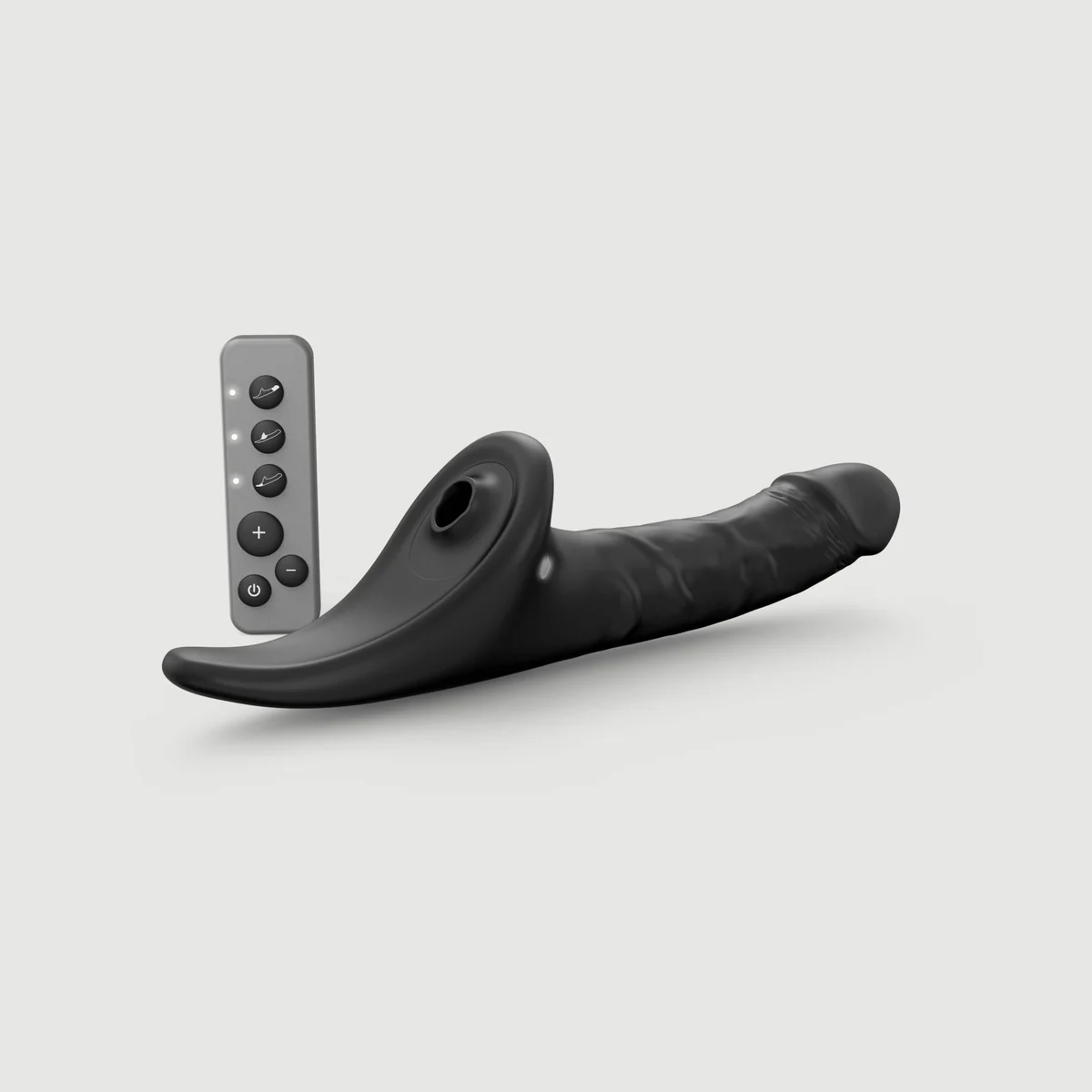 Вібронасадка для страпону з вакуумною стимуляцією Strap-On-Me Multi Orgasm Realistic Dildo Black